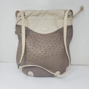 GUCCI WHITE OSTRICH HANDBAG